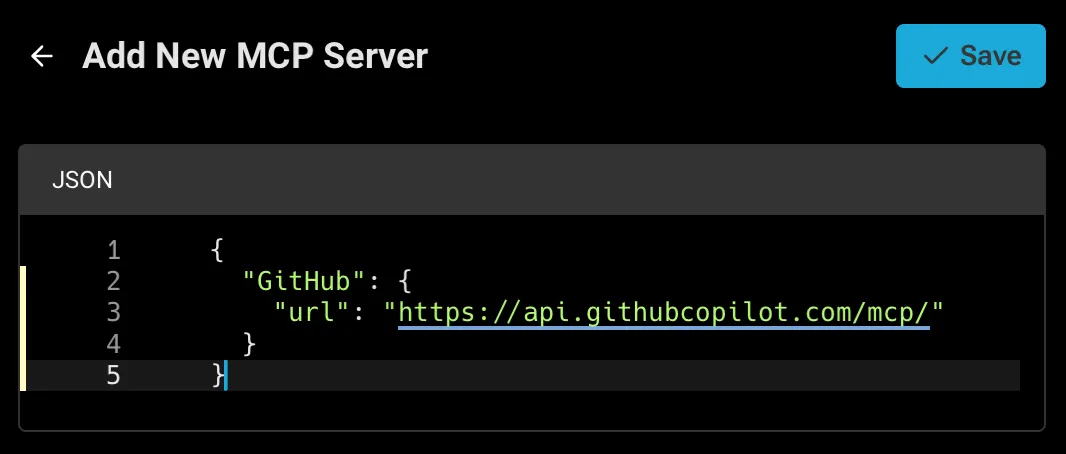 Adding an SSE MCP Server (URL)